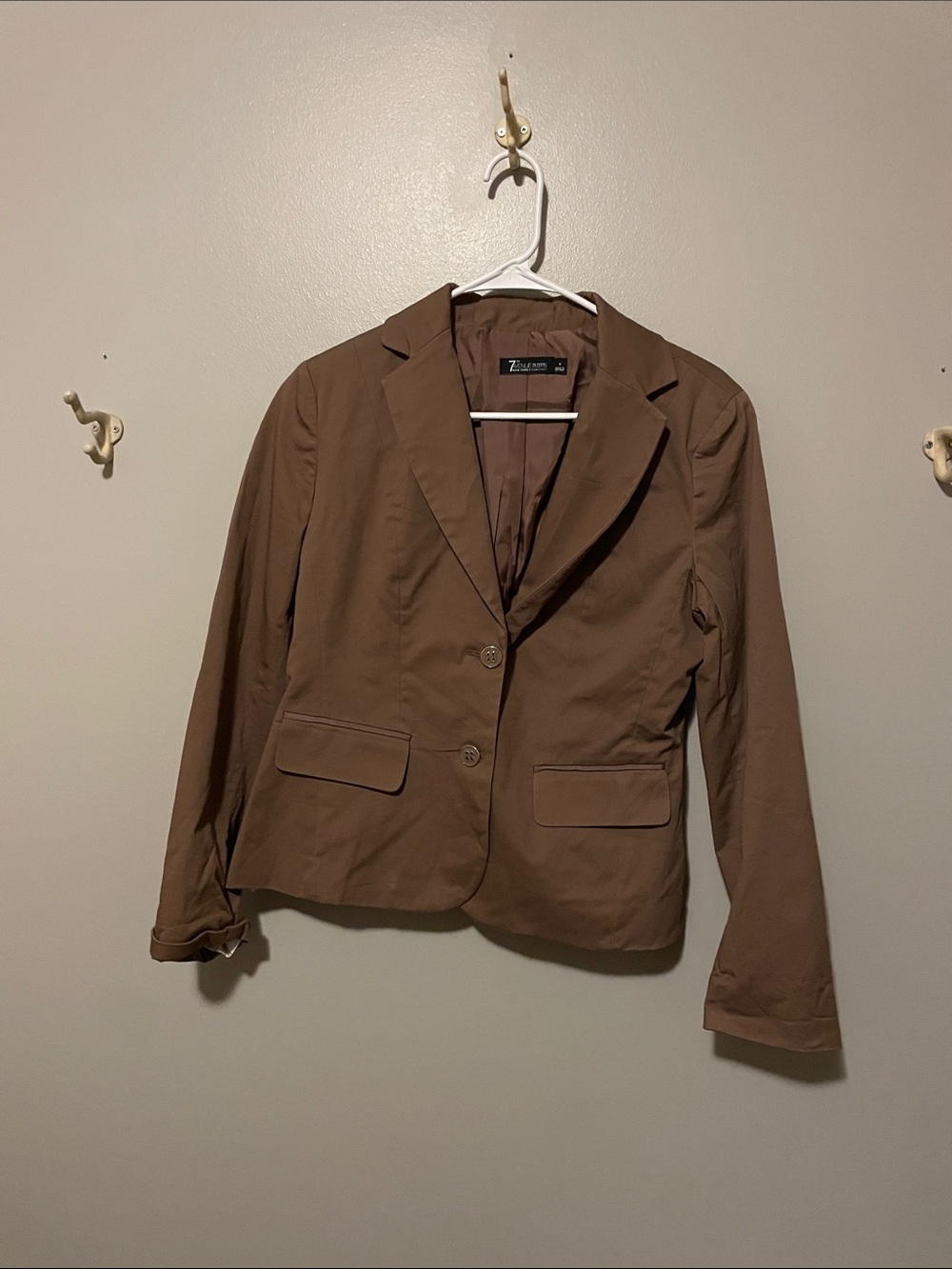 New York & Company Brown Tailored Women's Blazer